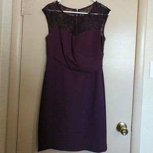 Calvin Klein purple lace dress